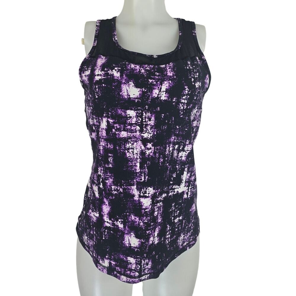 Torrid Active Purple Black Athletic Hiking Built-in Bra Tank 1 - 1X 14/16